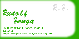 rudolf hanga business card